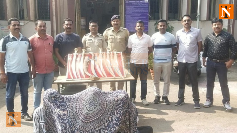 Nagpur Police Raid: Six Illegal Swords Seized, Five Arrested Including Minors